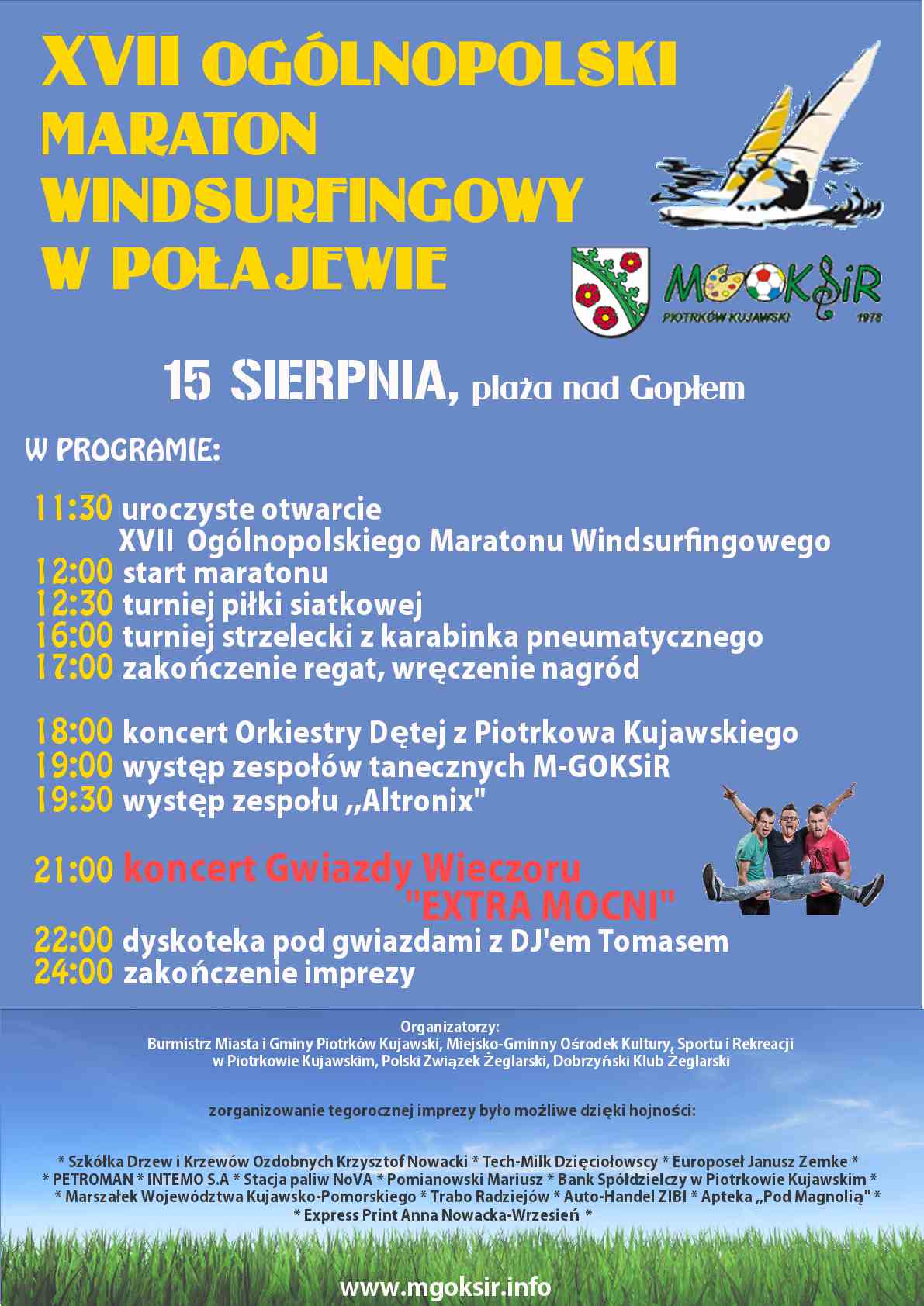 Serdecznie zapraszamy na XVII Ogólnopolski Maraton Windsurfingowy Połajewo 2015